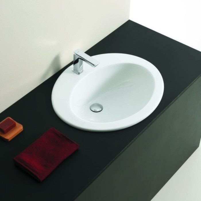 ArtCeram раковина (врезная), mnl001 01 00 minerva цвет: белый глянцевый