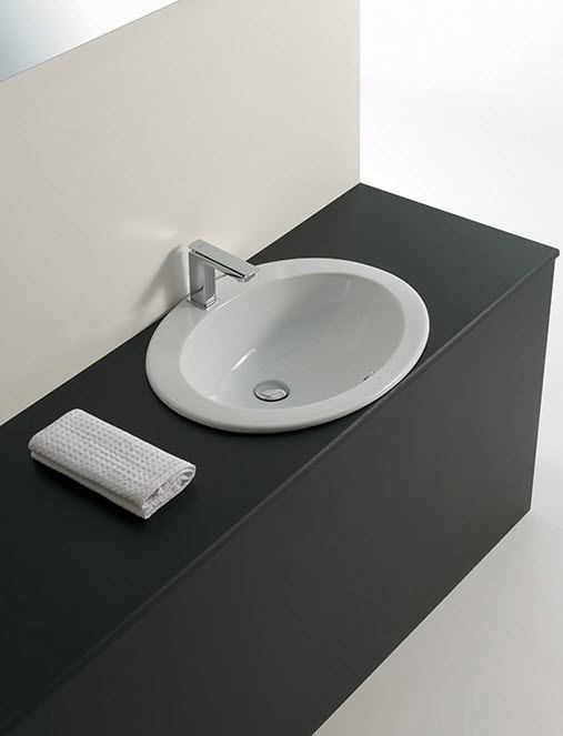 ArtCeram раковина (врезная), mnl001 01 00 minerva цвет: белый глянцевый