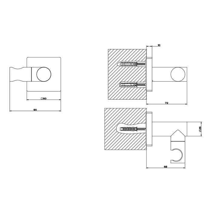 Gessi Держатель для душевой лейки поворотный, Emporio shower, 47360#031 цвет: хром