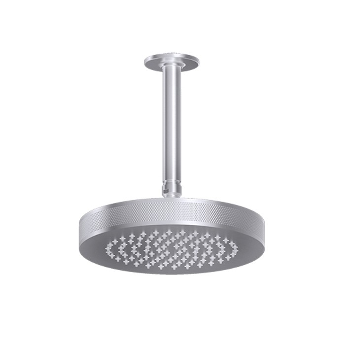 Gessi Потолочная душевая головка шарнирная на 1/2", d218 мм, длина изготавливается под заказ (мин. 105, макс. 1855мм), Inciso, 58188#149 цвет: finox