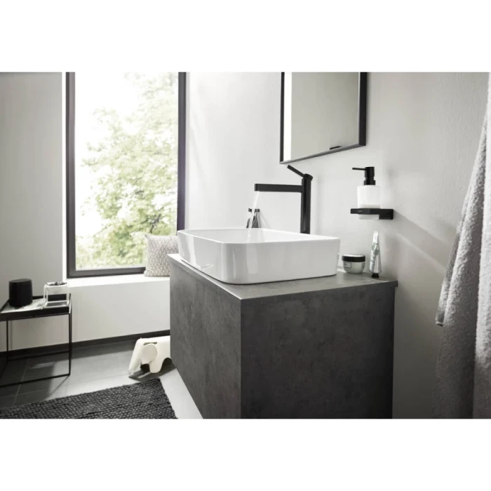 Hansgrohe смеситель для раковины с донным клапаном, Finoris, черный арт. 76070670