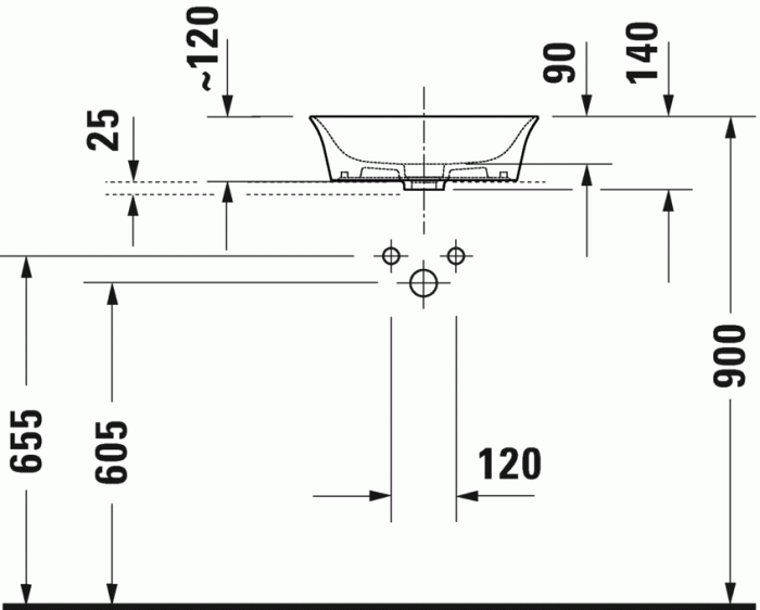 Duravit раковина круглая встраиваемая диаметр 430 мм, без перелива, white tulip, 2362430079 цвет: белый