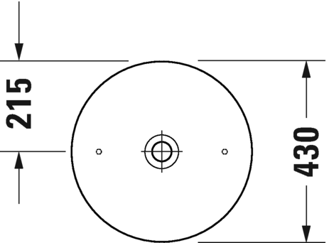 Duravit раковина круглая встраиваемая диаметр 430 мм, без перелива, white tulip, 2362430079 цвет: белый