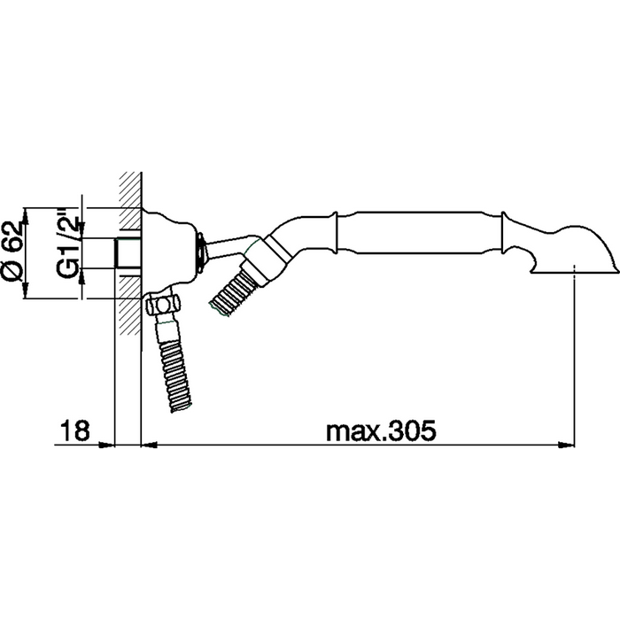 Cisal душевой гарнитур ts00304027 arcana toscana цвет: бронза