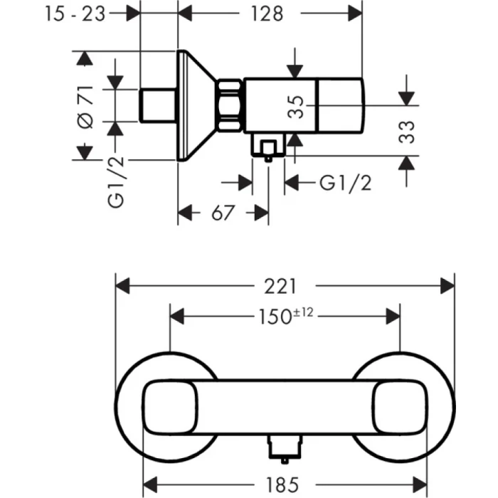 Hansgrohe смеситель для душа, Logis, хром арт. 71263000
