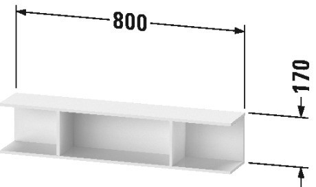 Duravit полка подвесная в ванную комнату с 3 отделениями 150 мм х 800 мм х 170 мм, ketho.2, k21208091910000 цвет: серо-коричневый матовый