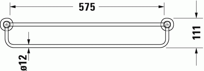 Duravit полка для полотенец, d-code, 0099251000 цвет: хром