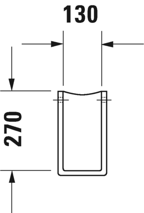 Duravit полупьедестал для раковины, starck 3, 0865170000 цвет: белый