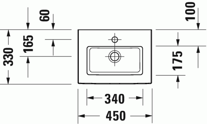 Duravit раковина встраиваемая с отверстием под смеситель, white tulip, 0737450041 цвет: белый