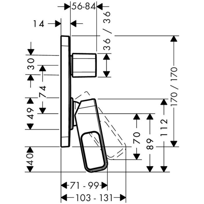 AXOR смеситель для ванны, Urquiola, шлифованная медь арт. 11425950