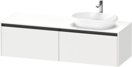 Duravit тумба подвесная под раковину справа 550 мм х 1600 мм х 459 мм, ketho.2, k24889r18180000 цвет: gres pietra grey opaco