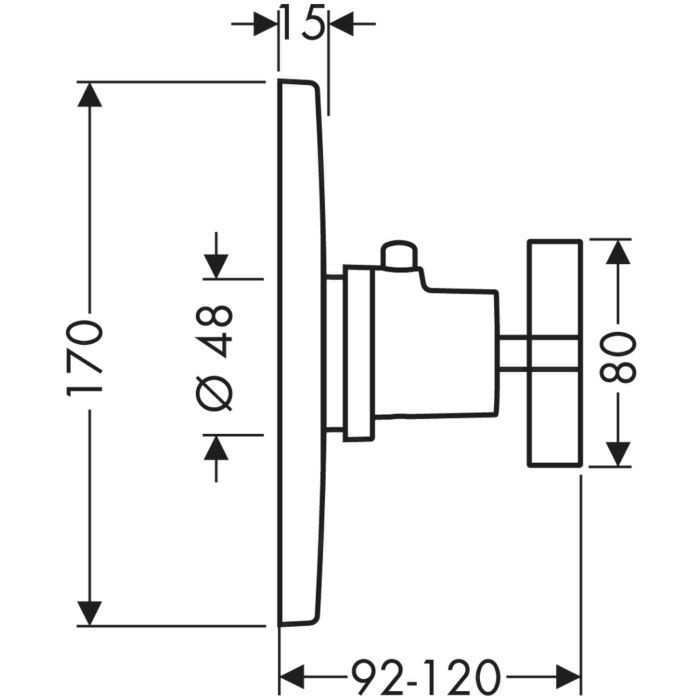 AXOR термостат highflow, скрытого монтажа, Citterio, шлифованное красное золото арт. 39716310