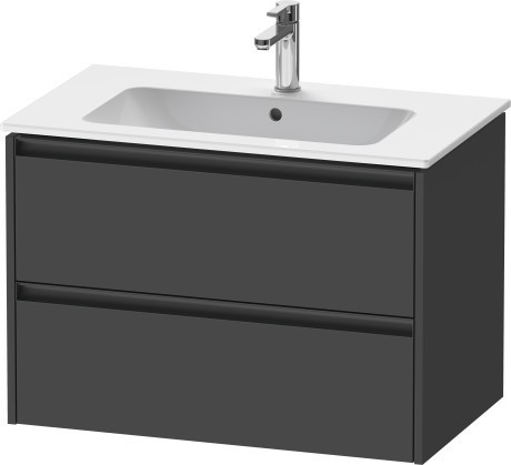 Duravit тумба подвесная под раковину 480 мм х 810 мм х 550 мм, ketho.2, k25263049490000 цвет: графит матовый