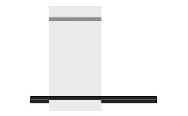 Bertocci релинг для зеркала и аксессуаров 96 см fly, черный арт. 149 1516 1600