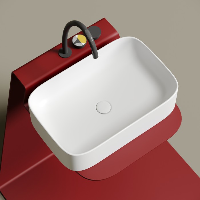 Ceramicanova раковина накладная element, cn6053mw цвет: белый