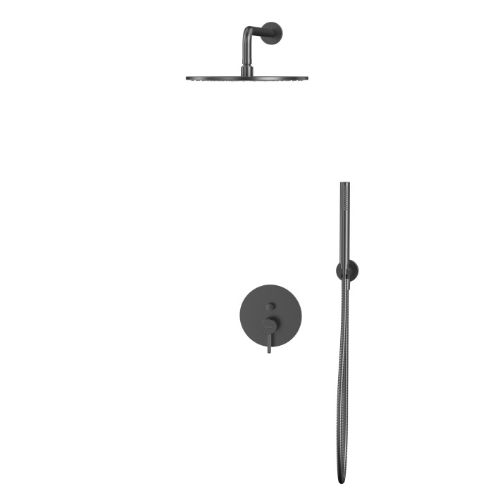 Душевая система скрытого монтажа, Whitecross Y gunmetal, оружейная сталь арт. YSET04GM