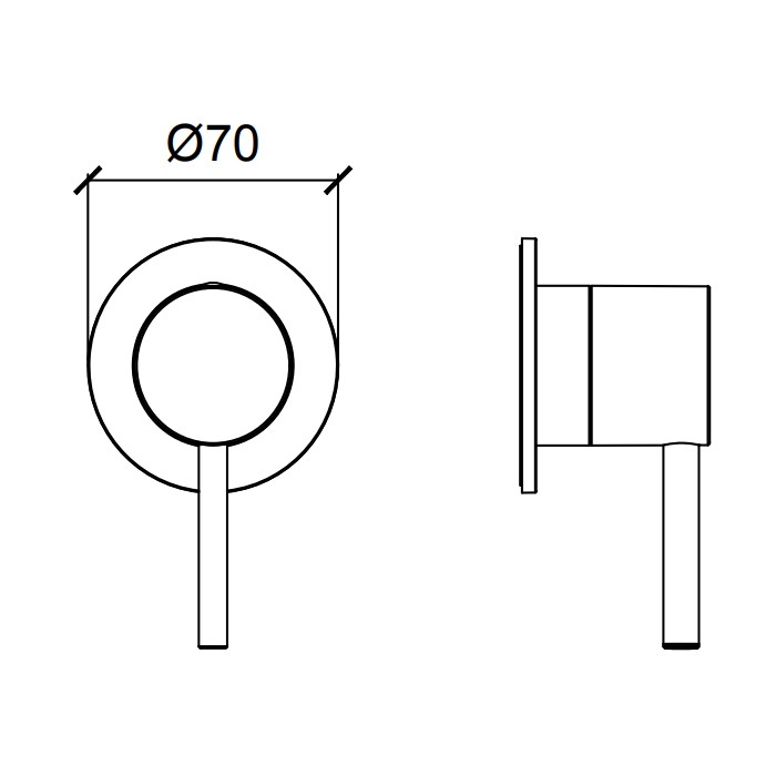 Смеситель для душа, встраиваемый, на 1 потребитель, Almar Modular Round, никель арт. E180140.NB