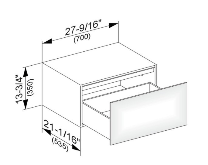 Keuco тумба боковая подвесная с одним выдвижным фронтом, с внутренней светодиодной подсветкой, edition 11, табачный дуб арт. 31322 850100