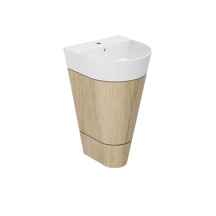 Azzurra тумба напольная 50х47х84.5см, с 2 дверцами, с раковиной, Azzurra, MBF 50 N FMLP05050T0MBI*1 SIF/MB цвет: olmo naturale