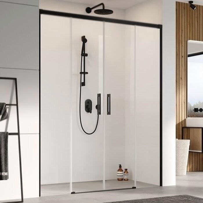 Radaway душевая дверь в нишу black dwd 150 профиль черный стекло прозрачное, Idea - 387125-54-01