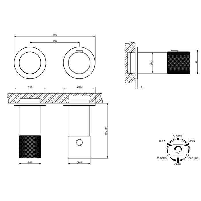 Gessi Смеситель для душа, встраиваемый, термостатический, с переключателем на 3 положения, Habito Diamantao, 70636#031 цвет: хром