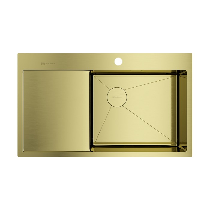 Omoikiri кухонная мойка Akisame 86-R Side, светлое золото арт. 4997046