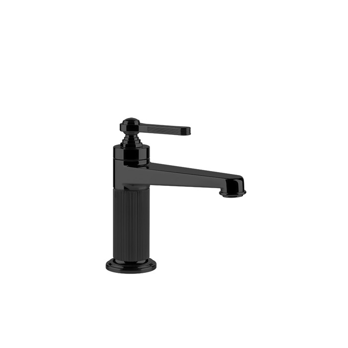 Gessi Смеситель для раковины на 1 отверстие, однорычажный, в комплекте с донным клапаном, Venti20, 65001#299 цвет: черный матовый