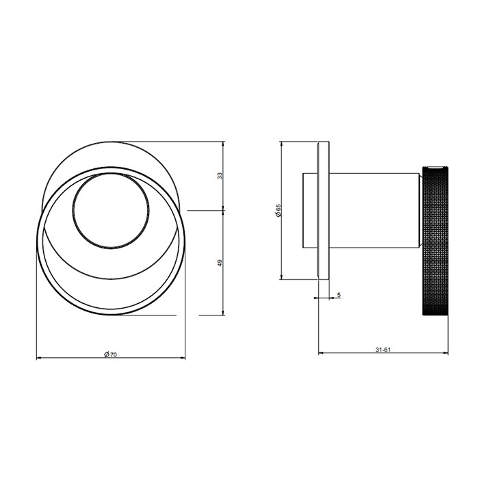 Gessi Смеситель для душа, встраиваемый, на 1 выход, Anello, 63409#299 цвет: black   xl