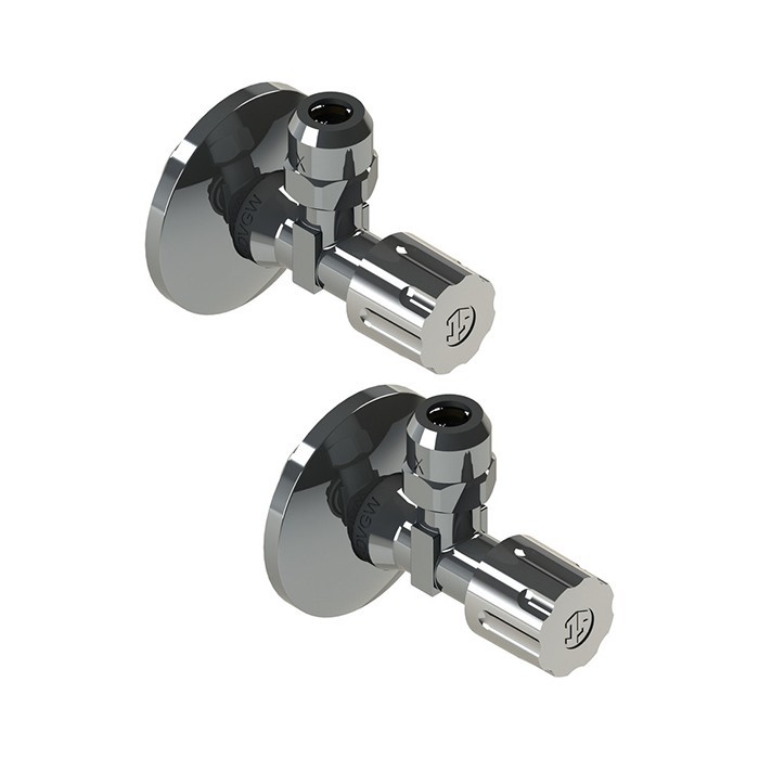 TECE угловые вентили (1/2" х 3/8") с настенными розетками,комплект 2 шт., цвет: хром, one - 9820464
