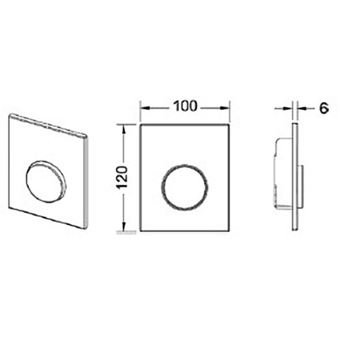 TECE клавиша смыва, цвет: белый, loop urinal - 9242640