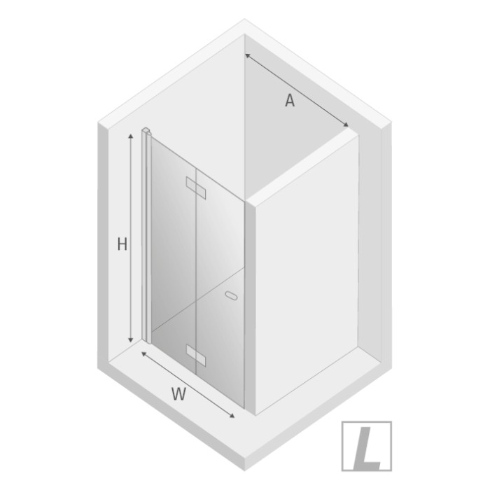 Дверь в нишу l 90x195, New trendy New soleo copper brushed, браширо арт. D-0503A