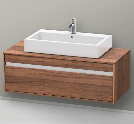 Duravit тумба подвесная под раковину с одним выдвижным ящиком, ketho, kt669607979 цвет: орех натуральный
