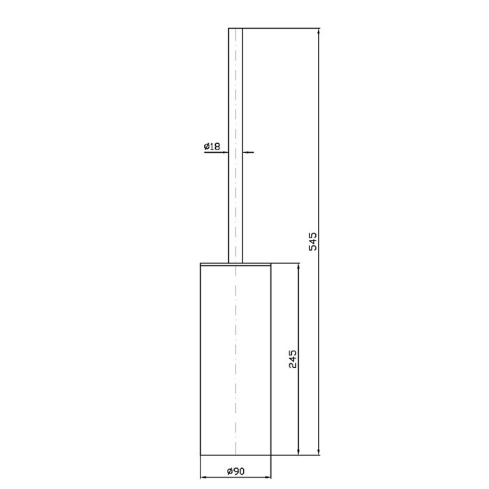 Zucchetti туалетный ёршик, напольный, savoir, никель арт. zad555.c8
