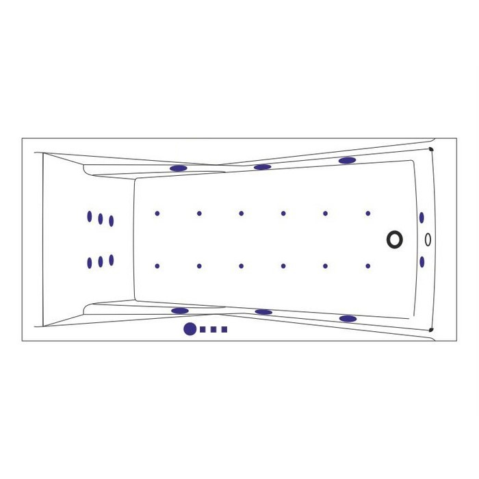 Ванна 180x80 ultra, Whitecross Palace, хром арт. 0104.180080.100.ULTRA.CR