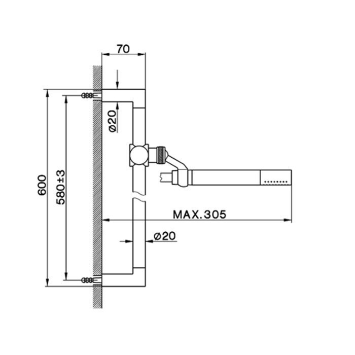Cisal душевой гарнитур ds01005021 shower cisal, цвет: хром