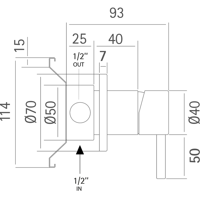 Cisal переключатель на 2 положения xi000200d1 xion, цвет: нержавеющая сталь
