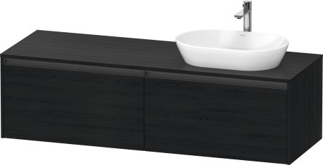 Duravit тумба подвесная под раковину справа 550 мм х 1600 мм х 459 мм, ketho.2, k24889r16160000 цвет: чёрный дуб