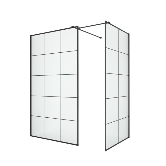 Душевое ограждение 140x90x200, New trendy New modus black, черный арт. EXK-5647