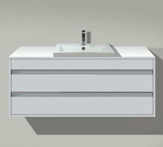 Duravit тумба подвесная под раковину с двумя выдвижными ящиками, ketho, kt675601818 цвет: gres pietra grey opaco