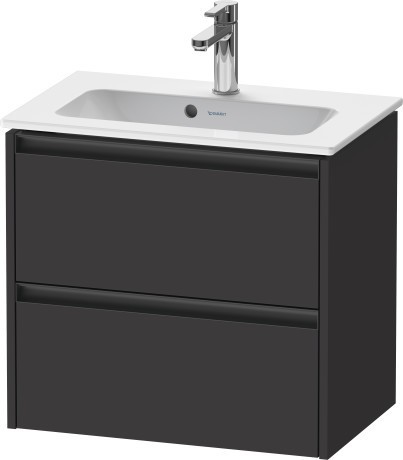 Duravit тумба подвесная под раковину 390 мм х 610 мм х 549 мм, ketho.2, k25255080800000 цвет: графит суперматовый