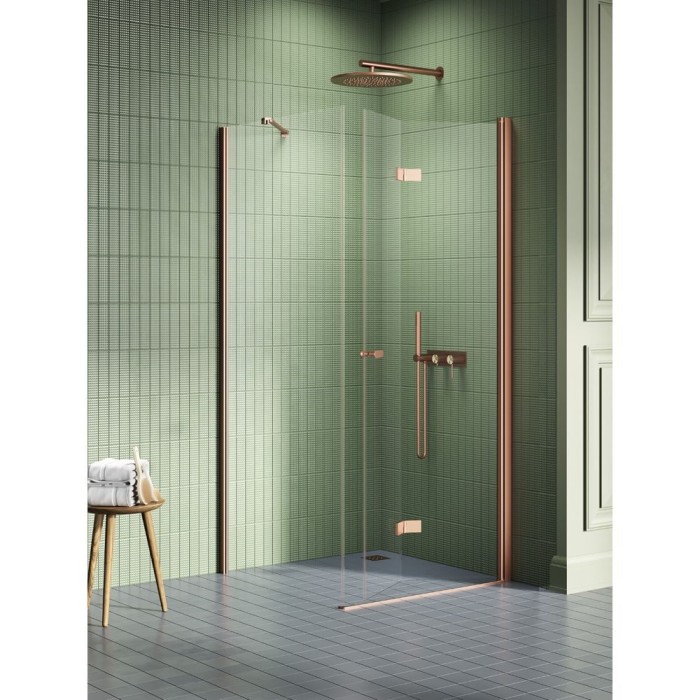 Душевое ограждение r 100x90x195, New trendy New soleo copper brushed, браширо арт. K-2071