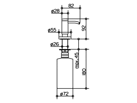 Keuco дозатор жидкого мыла встраиваемый, plan, хром арт. 14949 010200