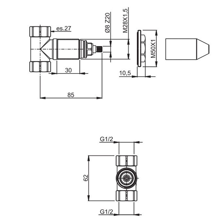 Fima Carlo Frattini механизм скрытого вентиля, арт. f2220
