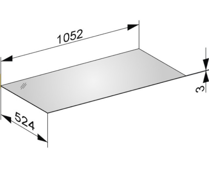 Keuco декоративная верхняя крышка из кристаллина для боковой тумбы, edition 11, арт. 31324 579000