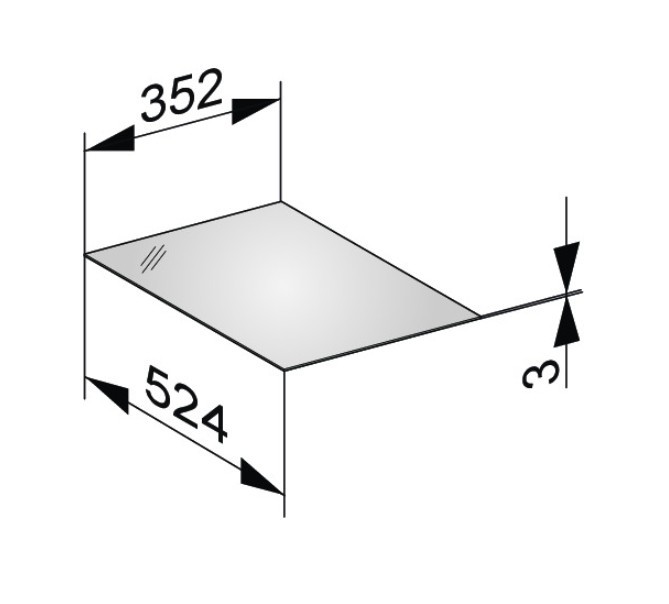 Keuco декоративная верхняя крышка из кристаллина для боковой тумбы, edition 11, арт. 31320 149000