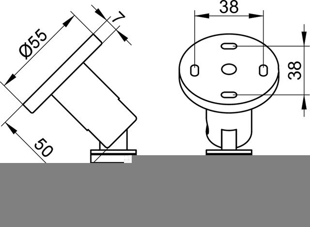 Keuco настенное крепление с заглушкой для скошенных потолков, plan, арт. 14934 010000