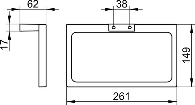 Keuco кольцо для полотенца шлифованный, edition 11, шлифованный чёрный хром арт. 11121 130000