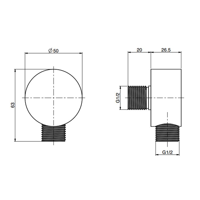 Fima Carlo Frattini подвод воды 1/2” spillo steel, нержавеющая сталь арт. f2954inox