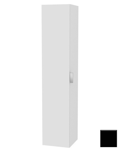 Keuco шкаф - пенал высокий подвесной петли слева, 4 стеклянные полки, edition 11, черный арт. 31330 330001