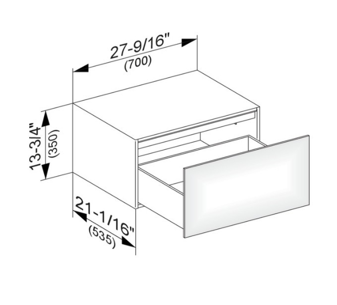Keuco тумба боковая подвесная с одним выдвижным фронтом, с внутренней светодиодной подсветкой, edition 11, дуб светлый арт. 31322 890100